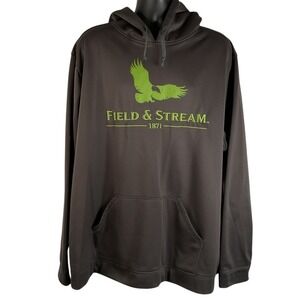 Field & Stream Mens Hoodie Black Size 3XL Drawstring Pocket Long Sleeve Pullover